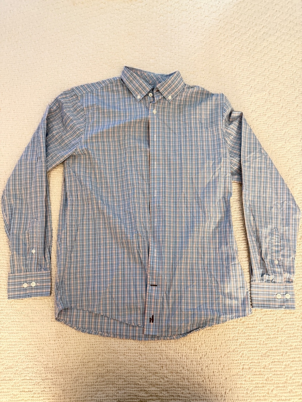 Jachs Blue Plaid Button-Down Shirt